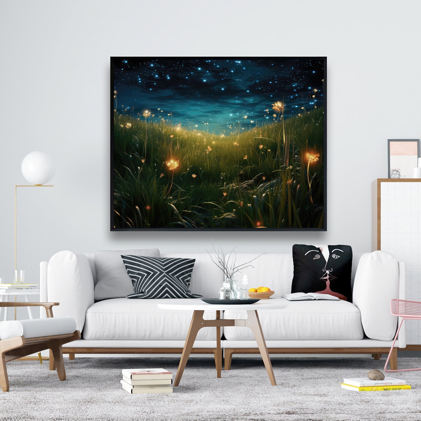 The night sky - 36"x36" Framed canvas