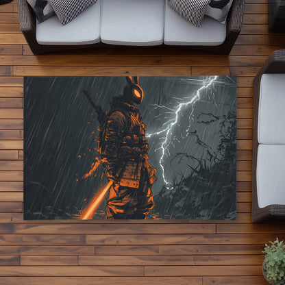 War machine White Outdoor Area Rug for Home Decor | Stylish