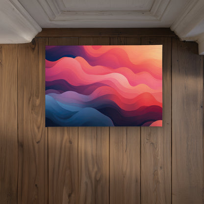 Ethereal Smoke Blue Indoor Outdoor Door Mat | Home Decor