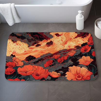 The big burn - 17"x24" Bath mat