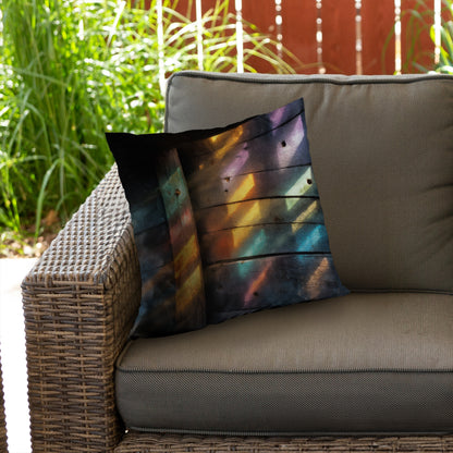 Rainbow Glint Poly Twill Throw Pillow - Home Decor Accent