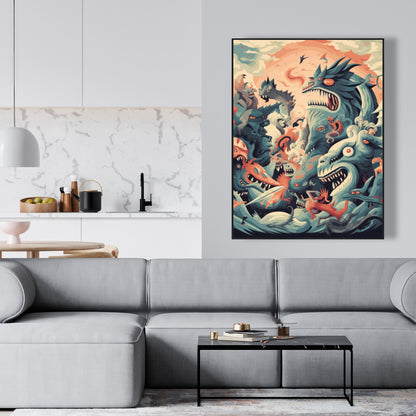 Before time - 36"x36" Framed canvas
