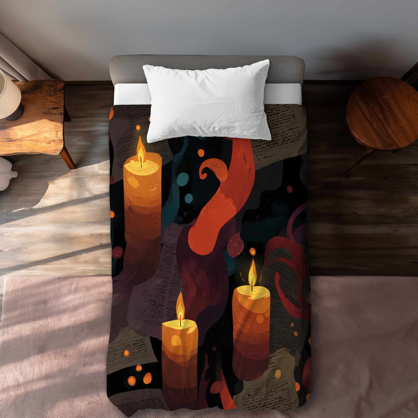 Housse de couette Chuchotis de flamme | Décoration d'intérieur élégante