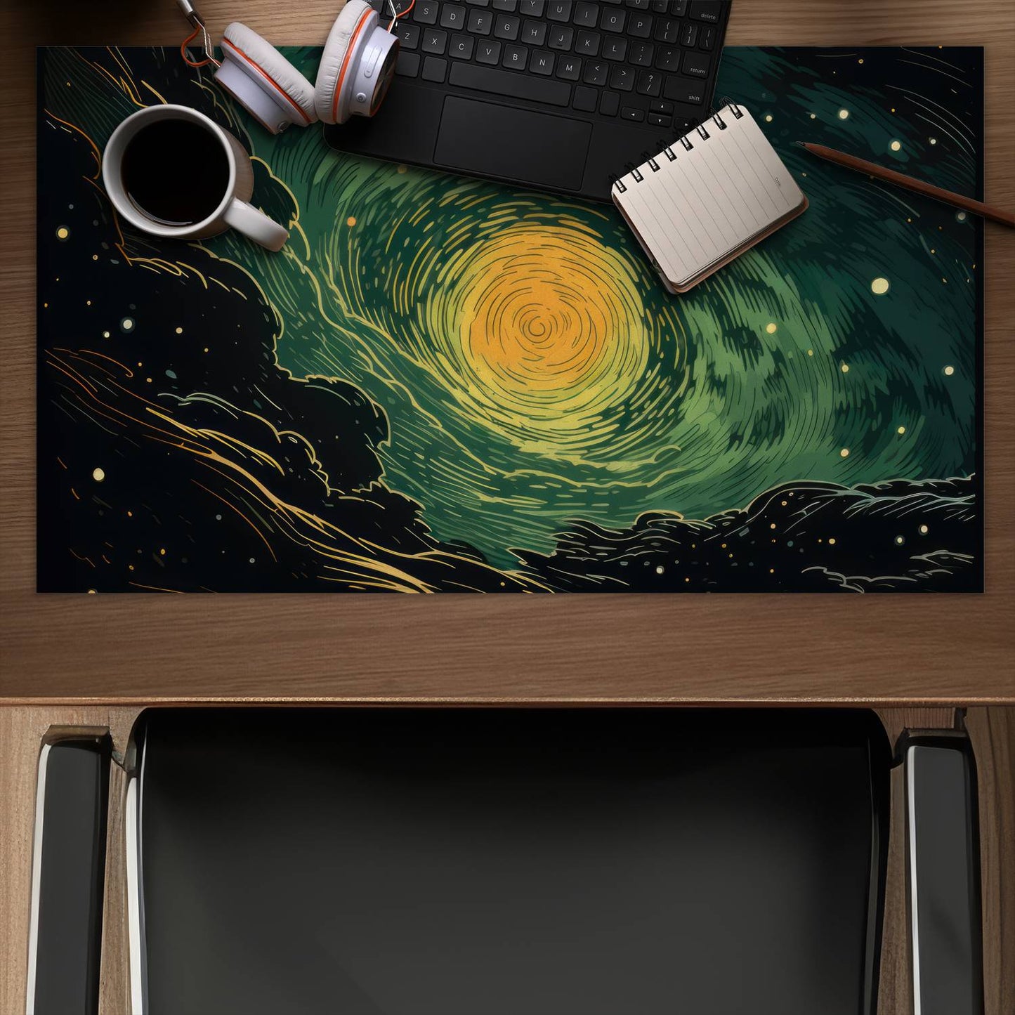 Turmoil in space - Desk mat - Print on demand
