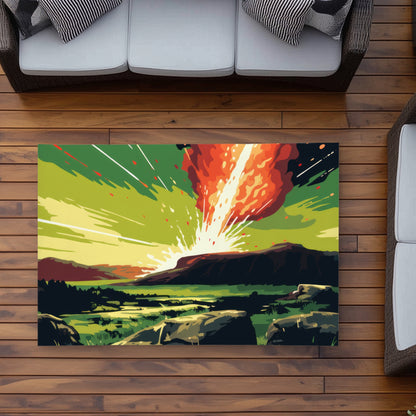 The Crash - Orange Outdoor Area Rug for Home Decor