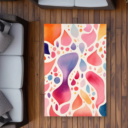 Splotches Red Outdoor Area Rug | Stylish Decor Accessory