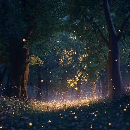 Glowing leaves - Shower Curtain