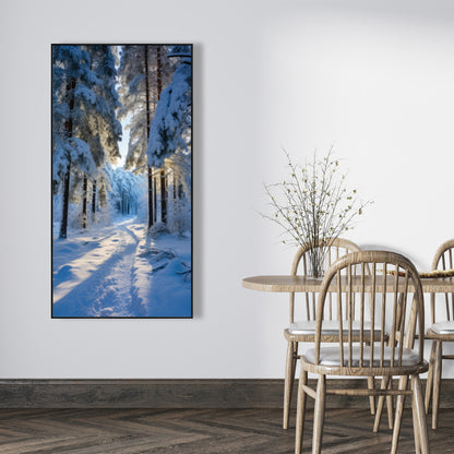 Snowy path - 36"x36" Framed canvas