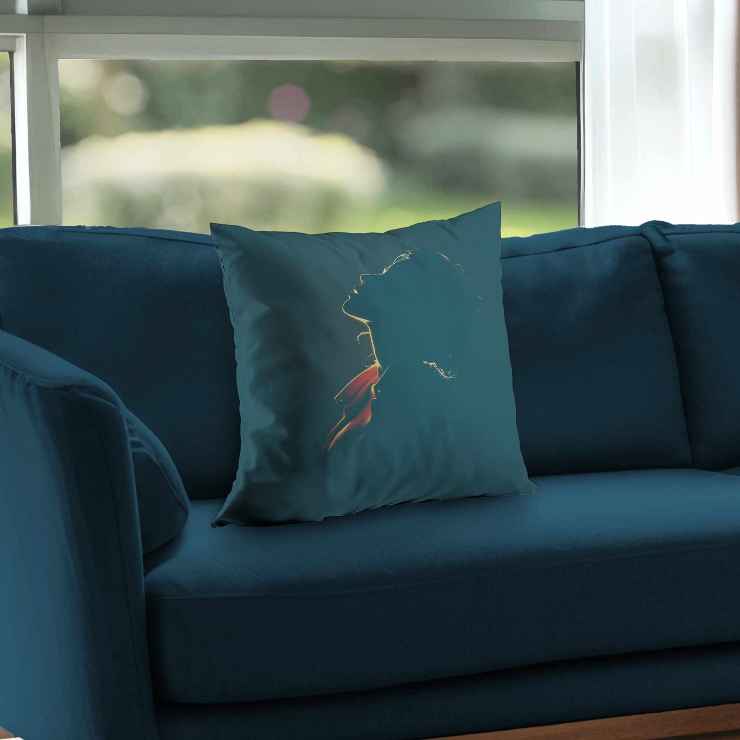 Coussin décoratif en sergé poly Silence Lumière Chuchotement | Décoration d'intérieur
