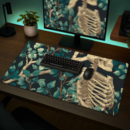 Sticks and Skulls Desk Mat - Stylish Home Decor Accent
