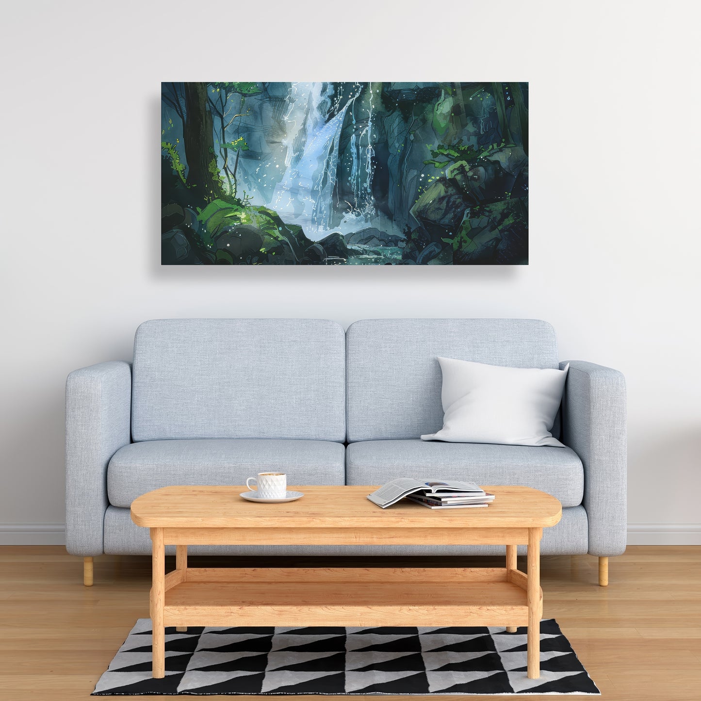 Sleeping Fall - Blue Canvas Home Decor | Elegant Wall Art