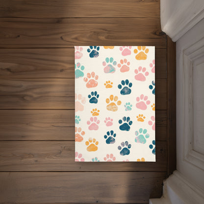 Cute Paws Blue Indoor Outdoor Door Mat | Decor Essentials
