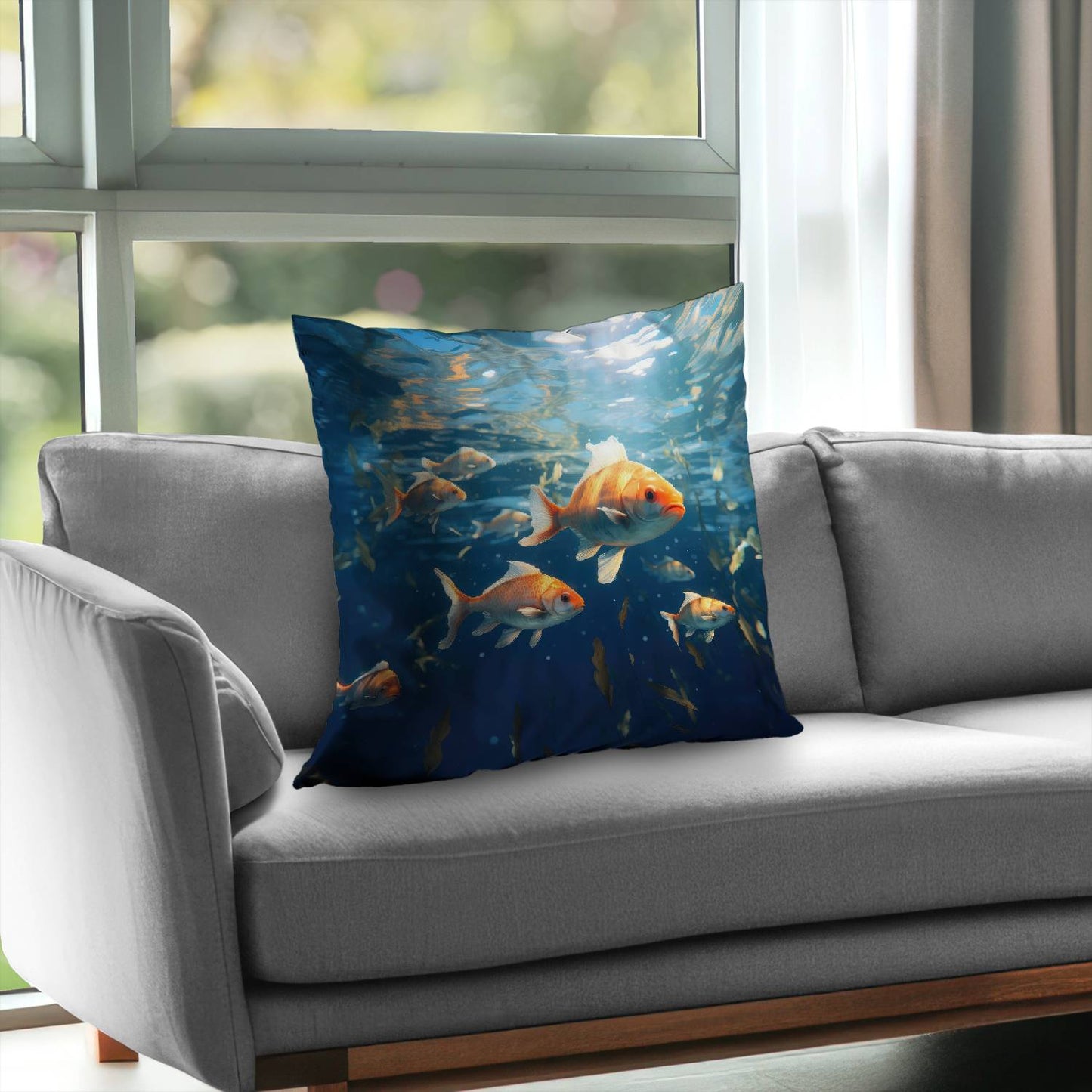 Free flow - Throw pillow - Print on demand