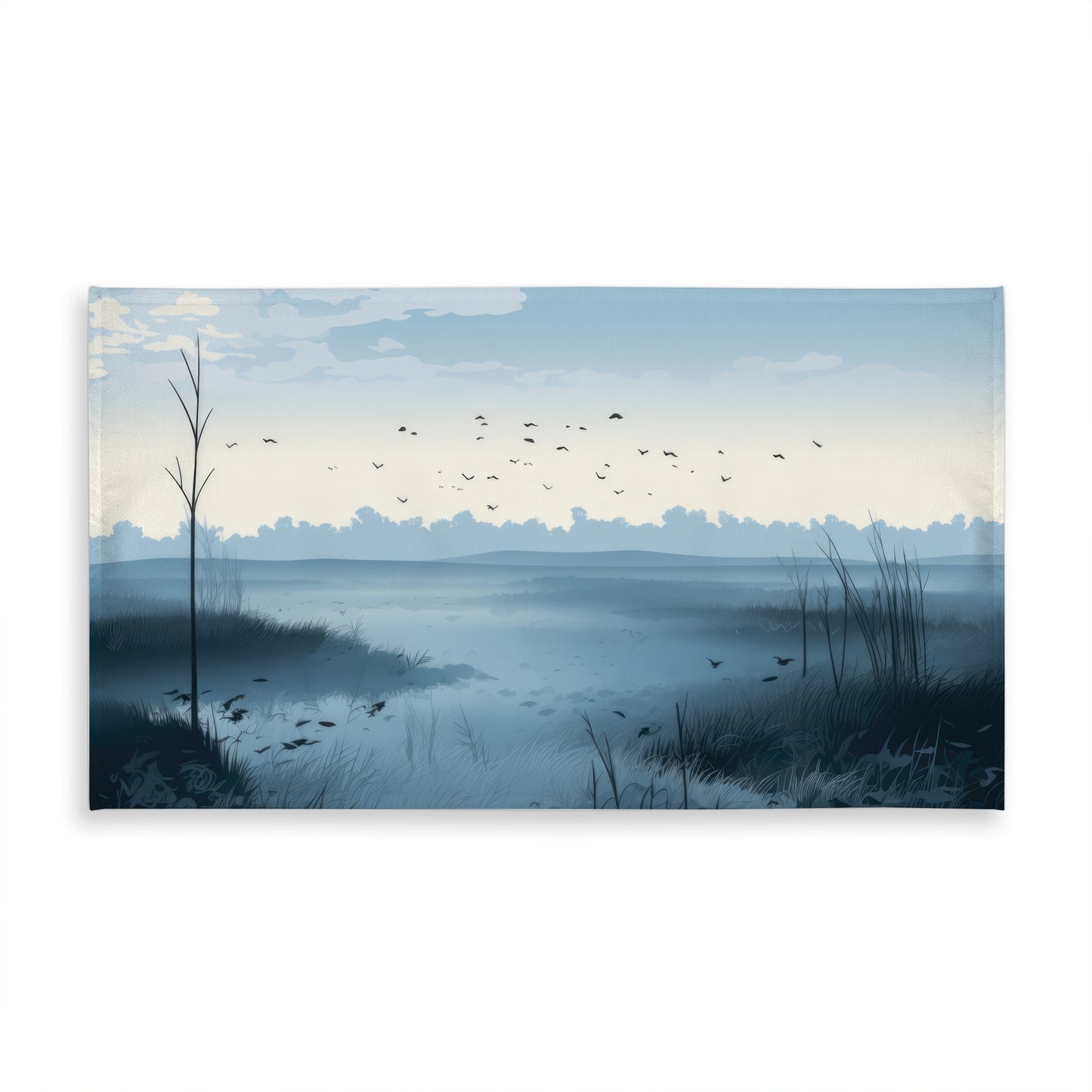 Evening Marsh Blue Tablecloth | Indoor Outdoor Home Decor