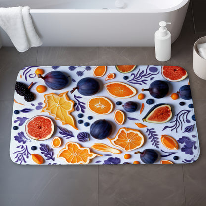 Fruity Skins Orange Bath Mat | Stylish Home Decor Accessory