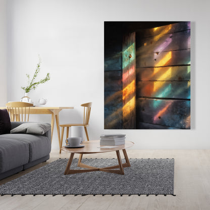 Rainbow Glint - Green Canvas for Home Decor | Vibrant Art