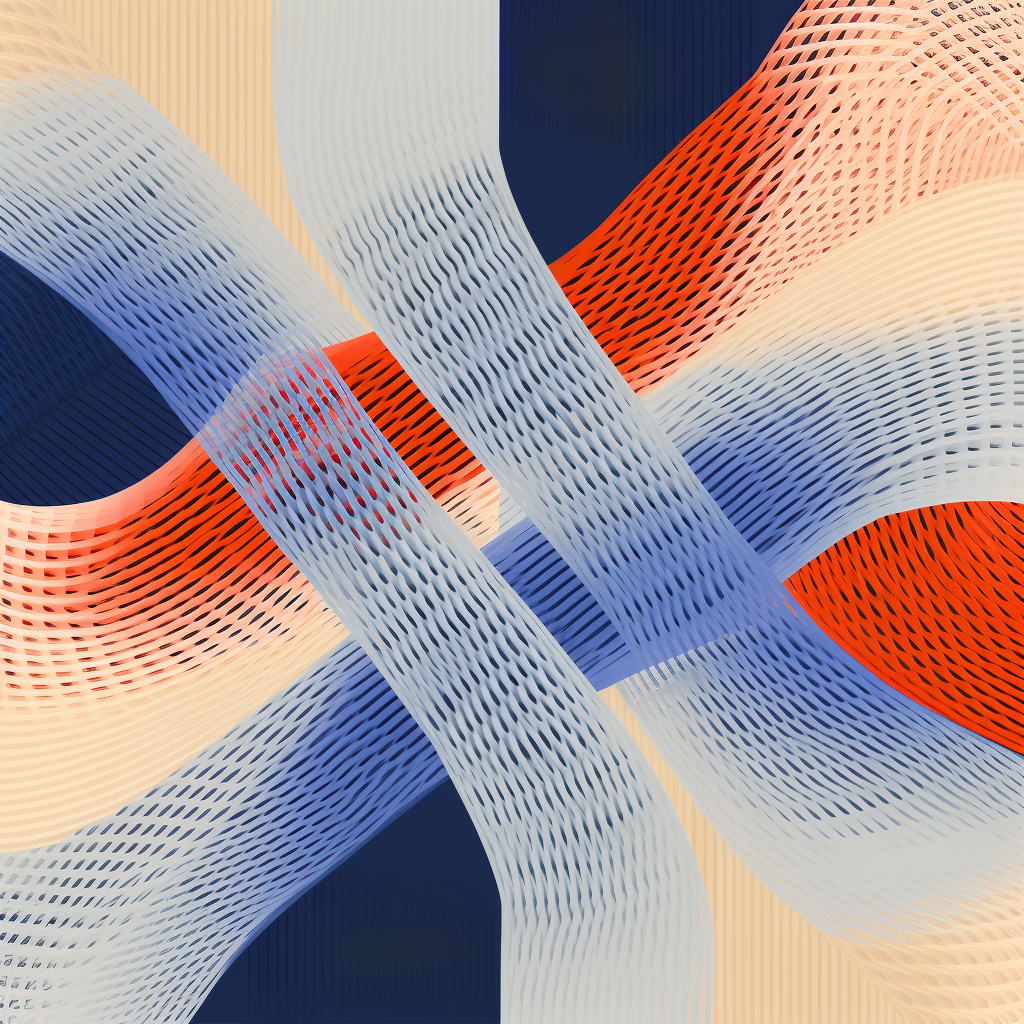 Abstract Threading Shower Curtain | Modern Home Decor Accent