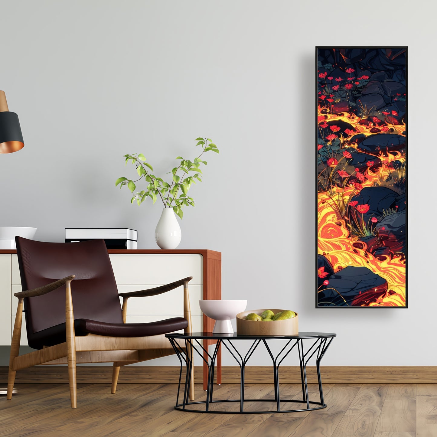 Dodging nature - 36"x36" Framed canvas