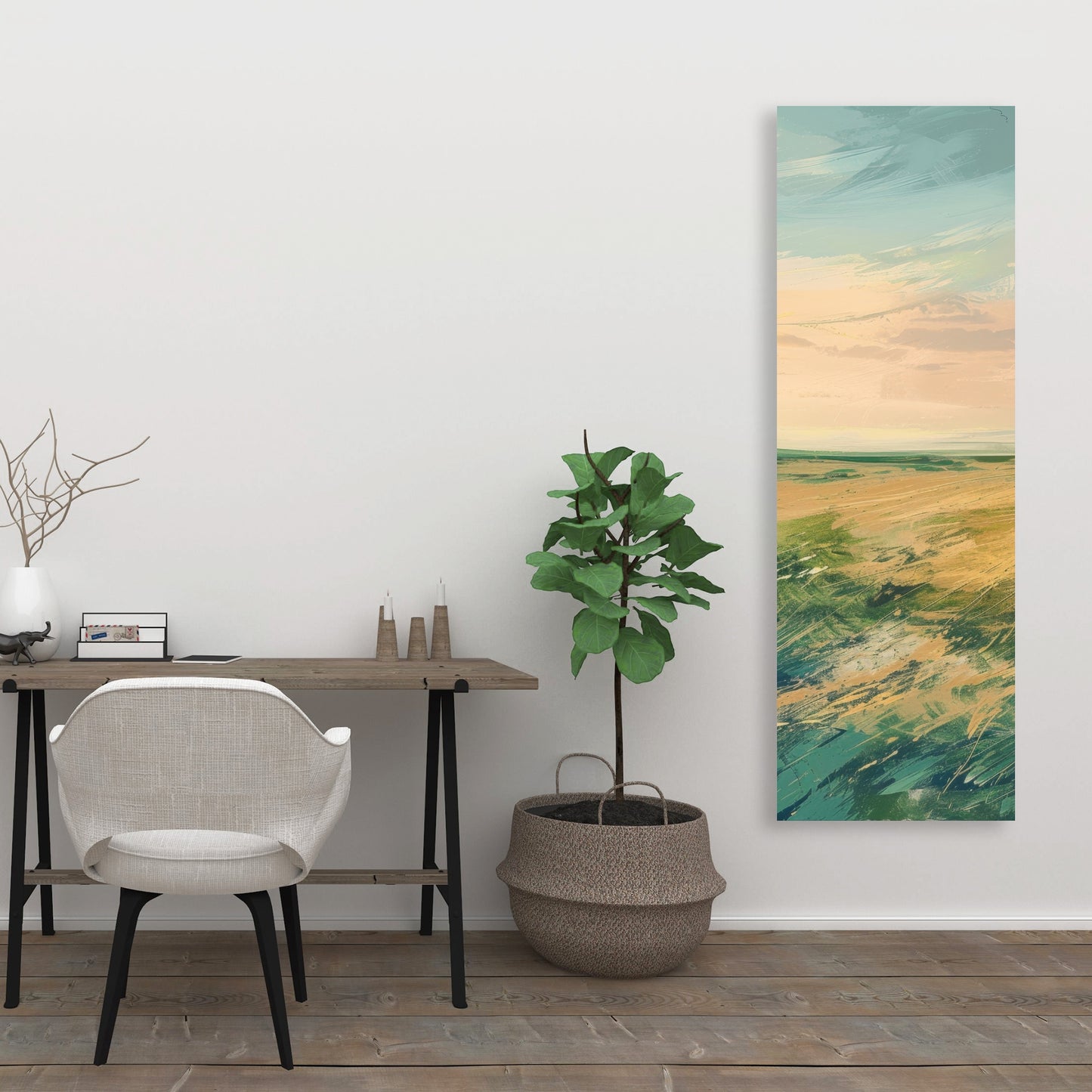 Evening in the field - 32"x32" Canvas