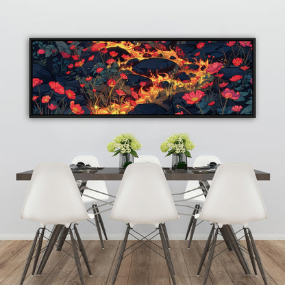 Dodging nature - 36"x36" Framed canvas