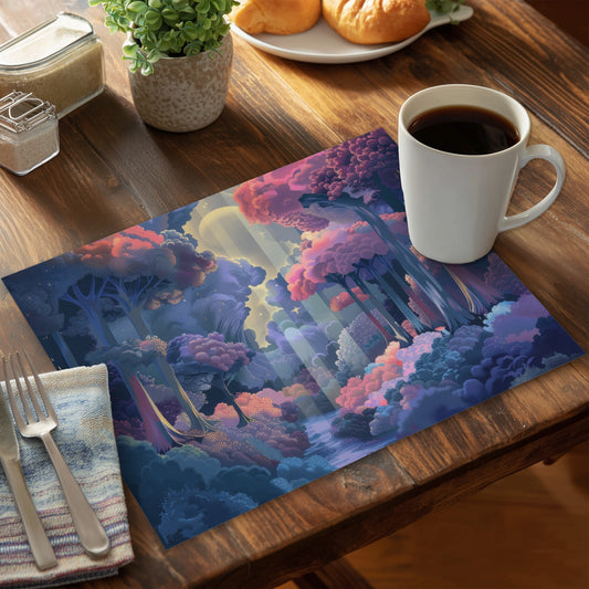 Beams White Polyester Placemat for Stylish Home Decor