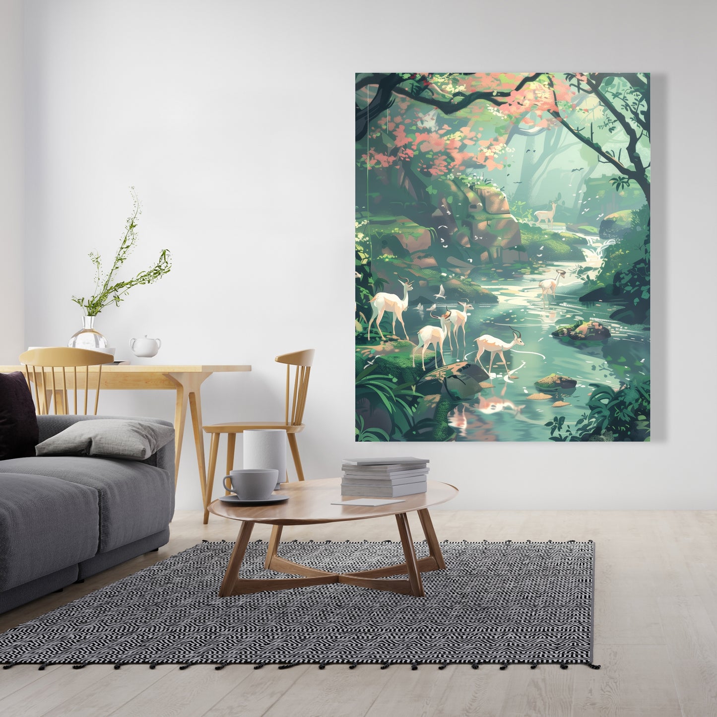 Sipping - Turquoise Canvas Art for Chic Home Decor