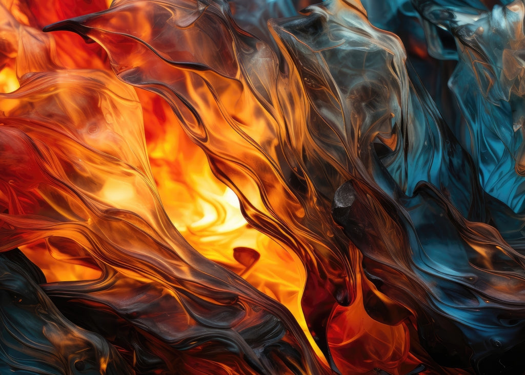 Paillasson décoratif d'intérieur/extérieur « Flammes cristallisées »