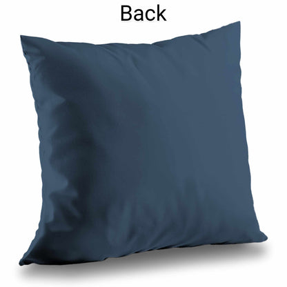 Coussin décoratif en sergé de polyester à motif feuilles glacées - Décoration élégante pour la maison
