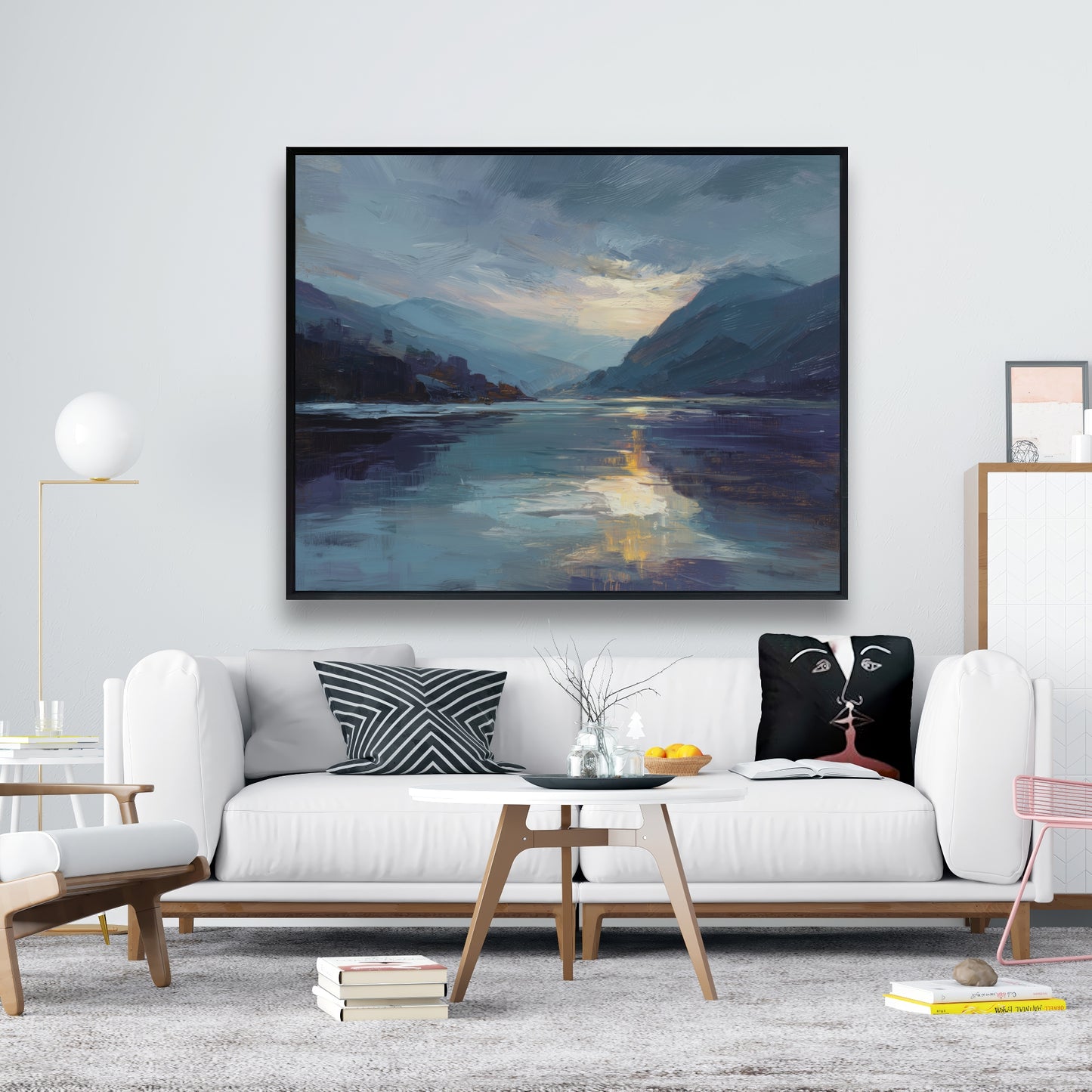 Obscure - Gray Framed Canvas Art for Elegant Home Decor