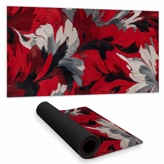 Red Flow Desk Mat - Stylish Home Decor Accessory