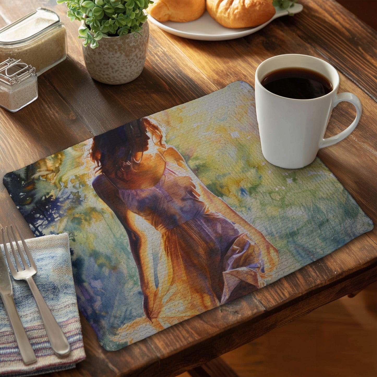 Out of the Water Braided Polyester Placemat for Home Decor