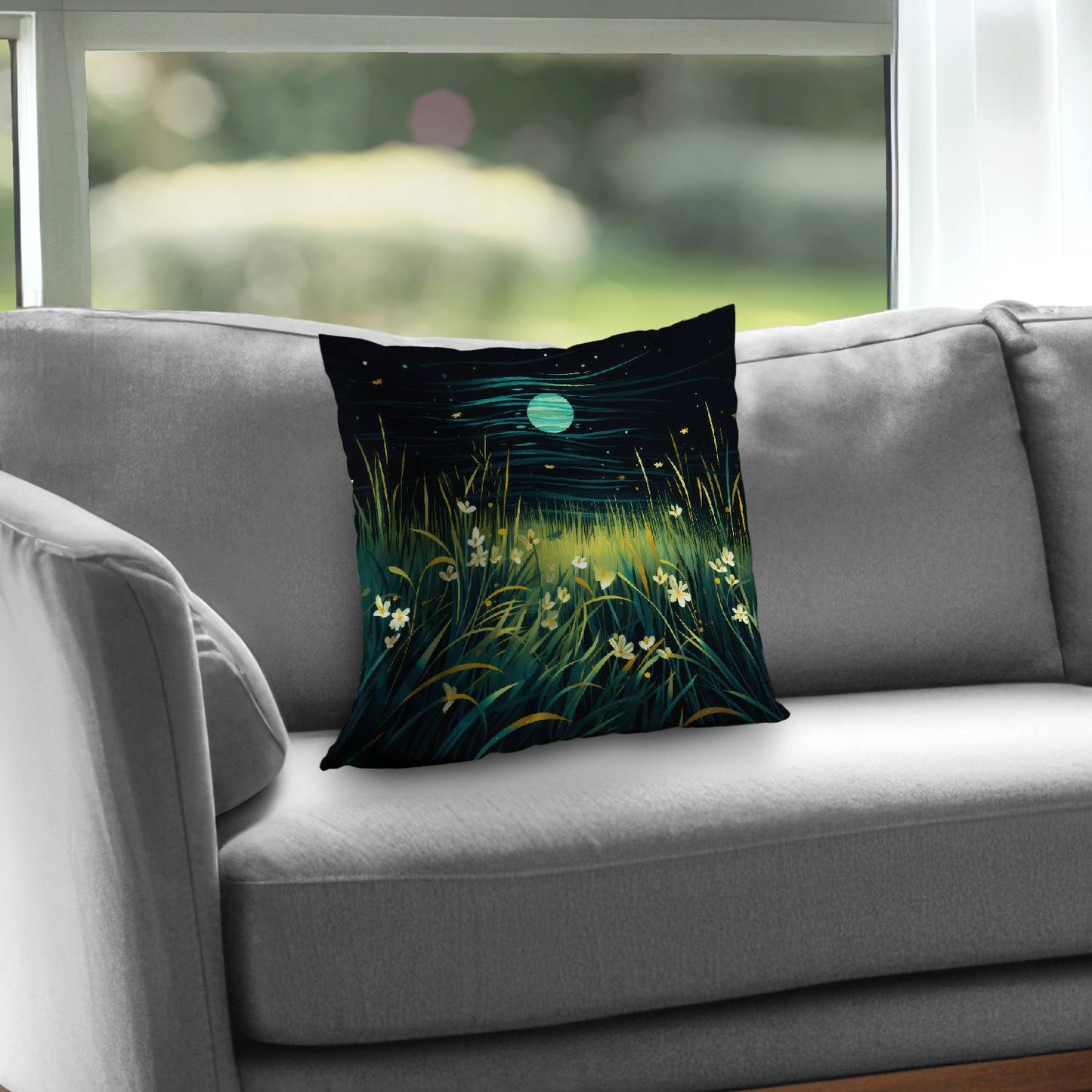 Windy night - Throw pillow - Print on demand