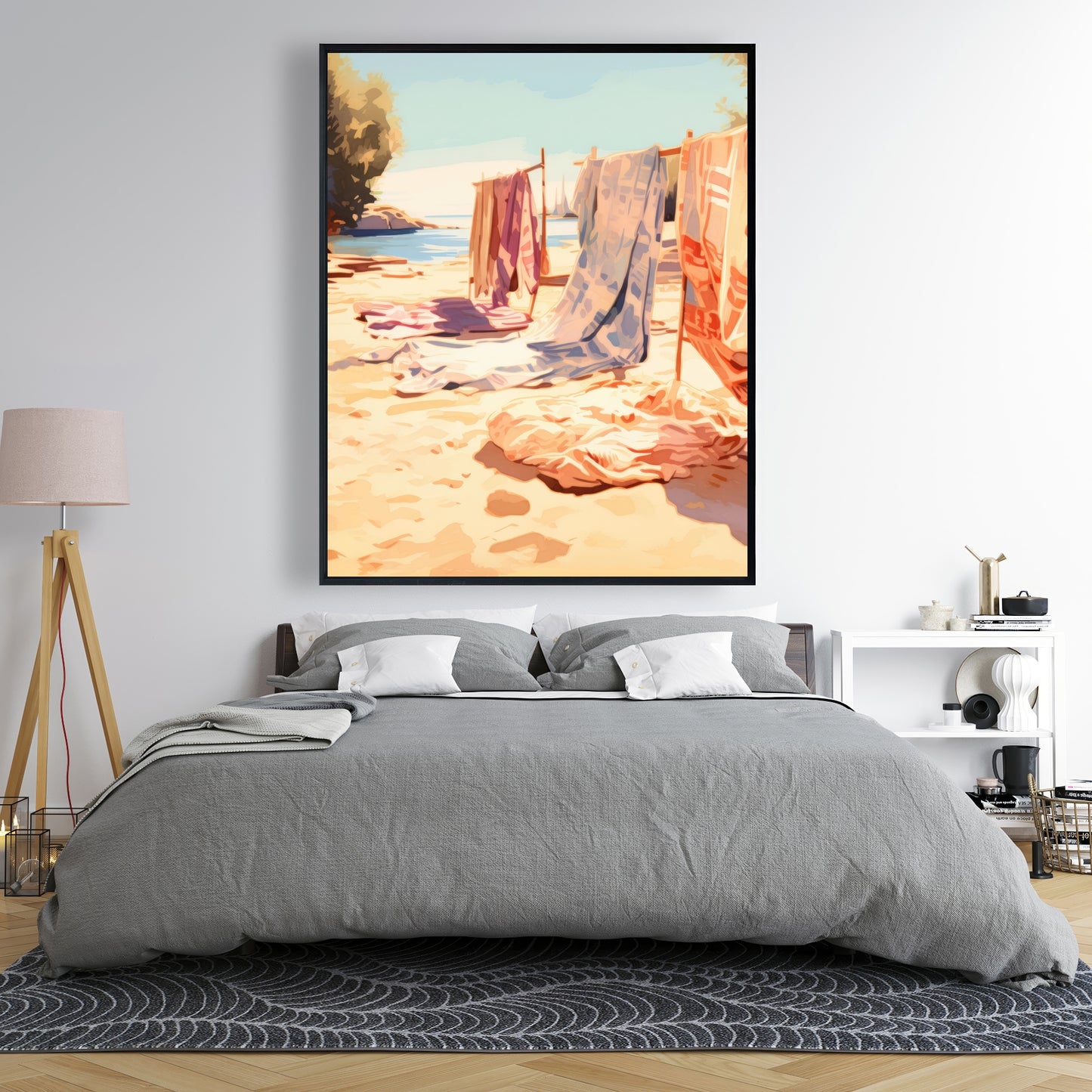 Warm sands - Framed Canvas - Print on demand