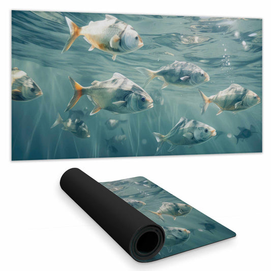 Swimming Peacefully Desk Mat - Elegant Home Decor Accessory