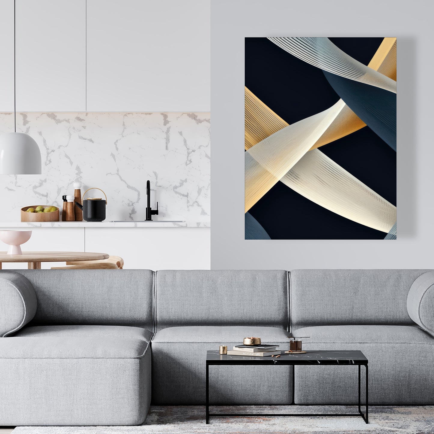 Ropes of Destiny - Gray Canvas Home Decor for Modern Spaces