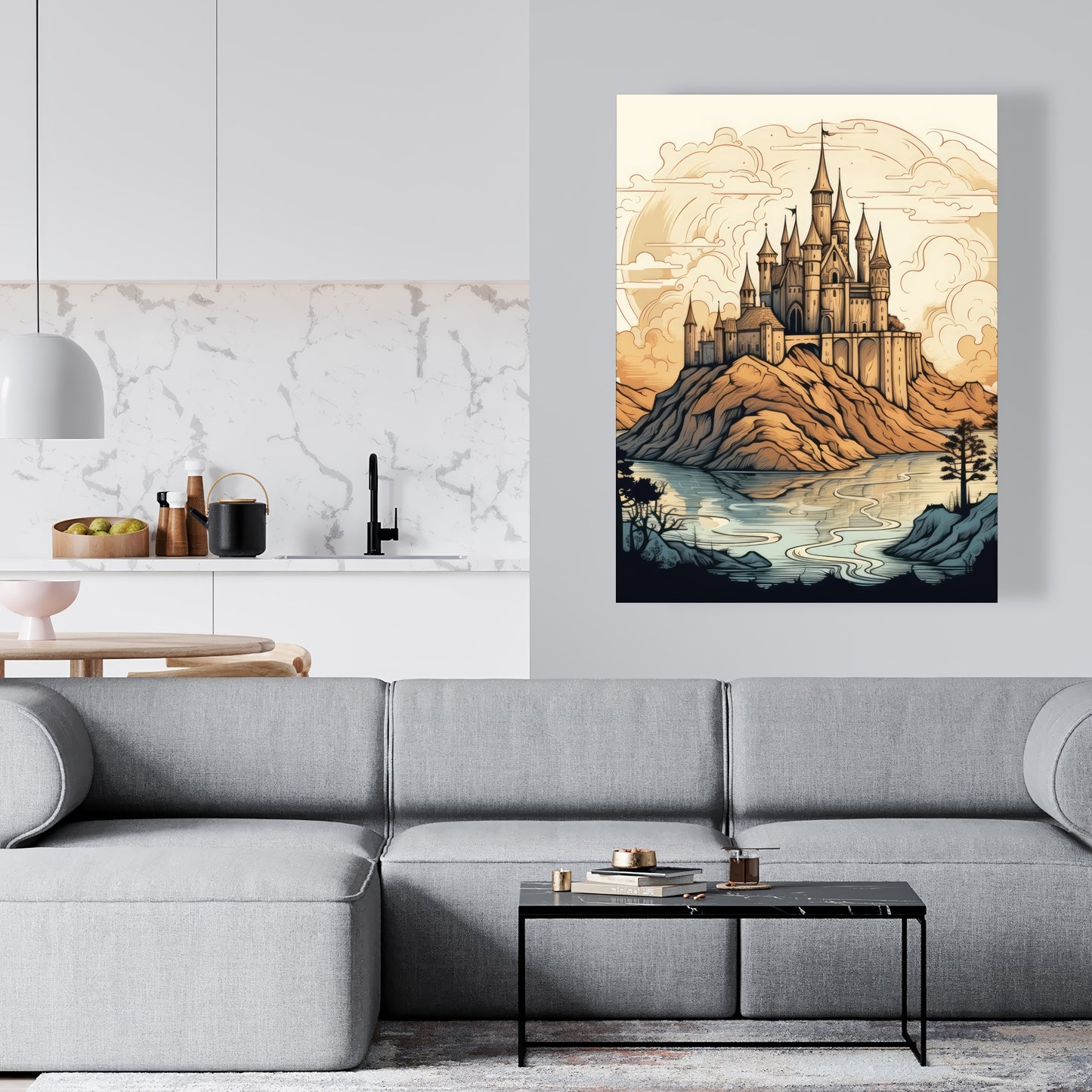 Legendary castle - 36"x48" Canvas