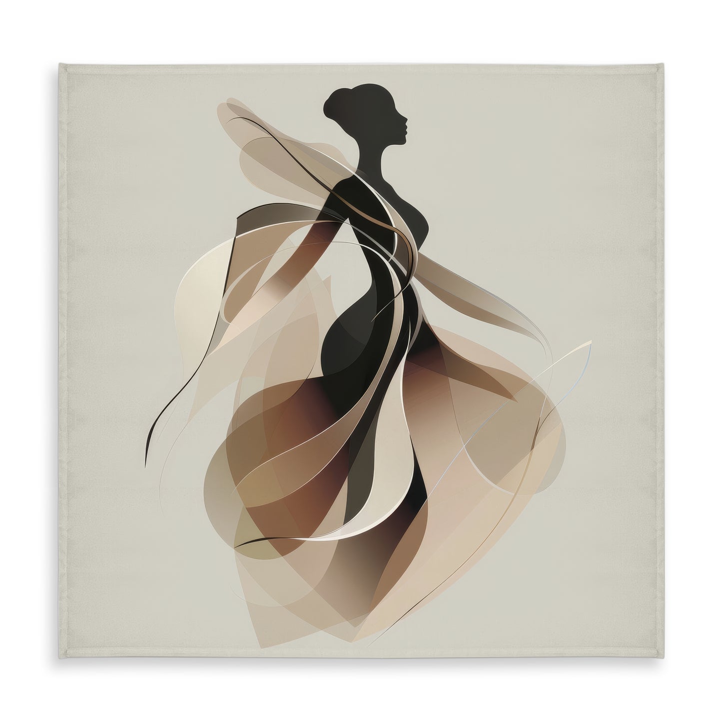 Classy silhouette - Brown indoor outdoor tablecloth for