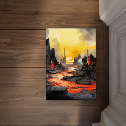Paillasson carbonisé intérieur/extérieur - Accent de décoration élégant pour la maison
