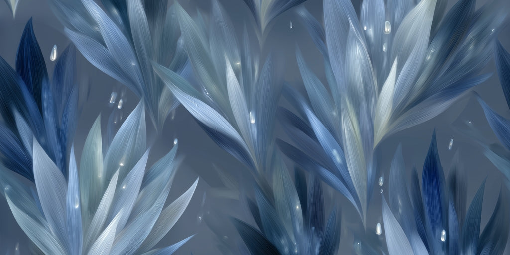 Icy Leaves Desk Mat - Stylish Home Decor Desk Accessory