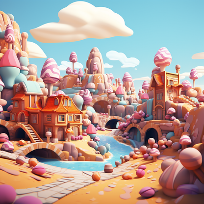 Sweet kingdom Blue Round Outdoor Area Rug for Home Decor