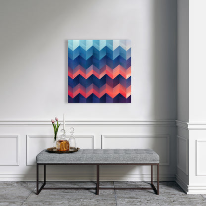 Heat Waves - Red Canvas Art for Home Decor | Vibrant Design