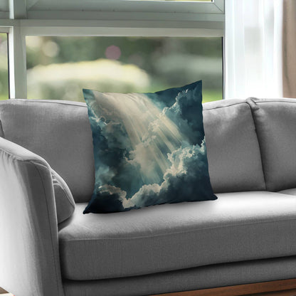 Beam of Light Poly Twill Throw Pillow | Home Decor Accent