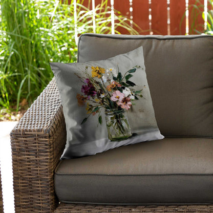 Still Life Poly Twill Throw Pillow - Home Decor Accent