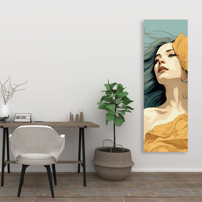 Sensual flow - Beige Canvas Art for Elegant Home Decor