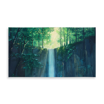 Waterfall Green Indoor Outdoor Tablecloth for Home Decor
