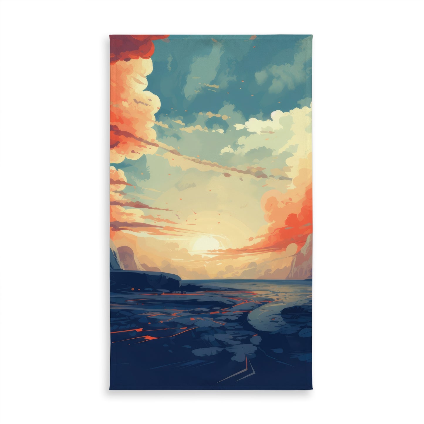 Finally Light Orange Indoor Outdoor Tablecloth