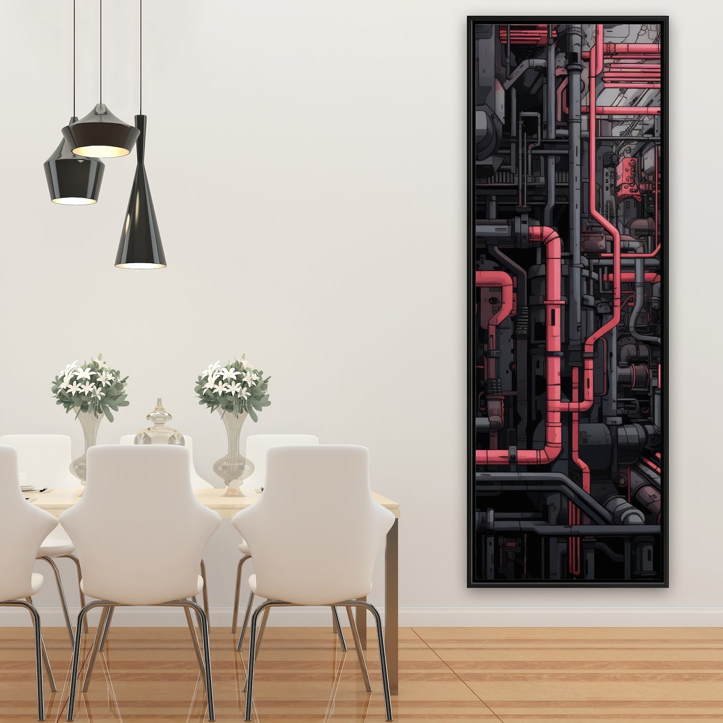 Tubular nightmare - Framed Canvas - Print on demand