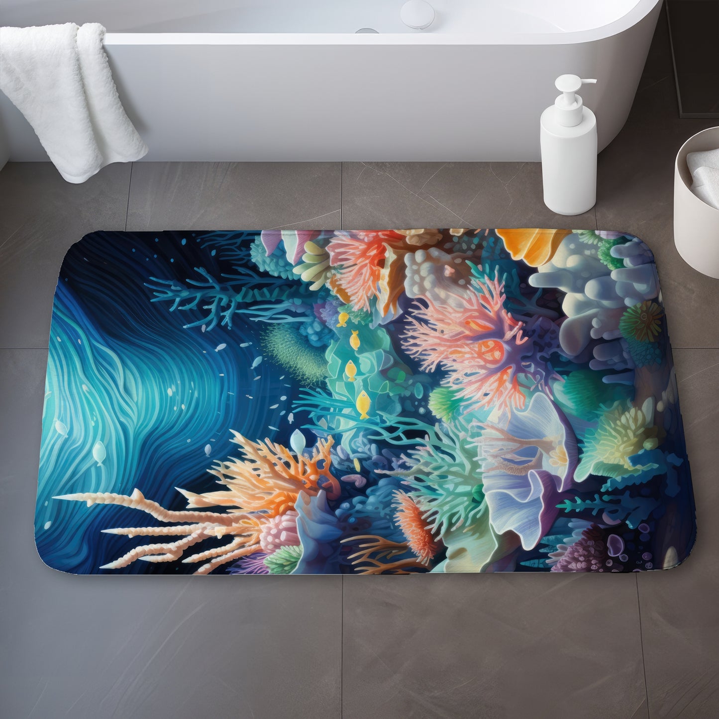 The reef - 17"x24" Bath mat