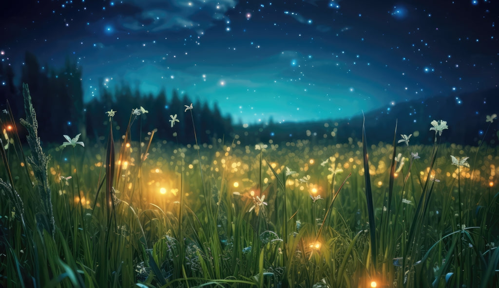 Fireflies at Night Tablecloth - Green Indoor Outdoor Decor