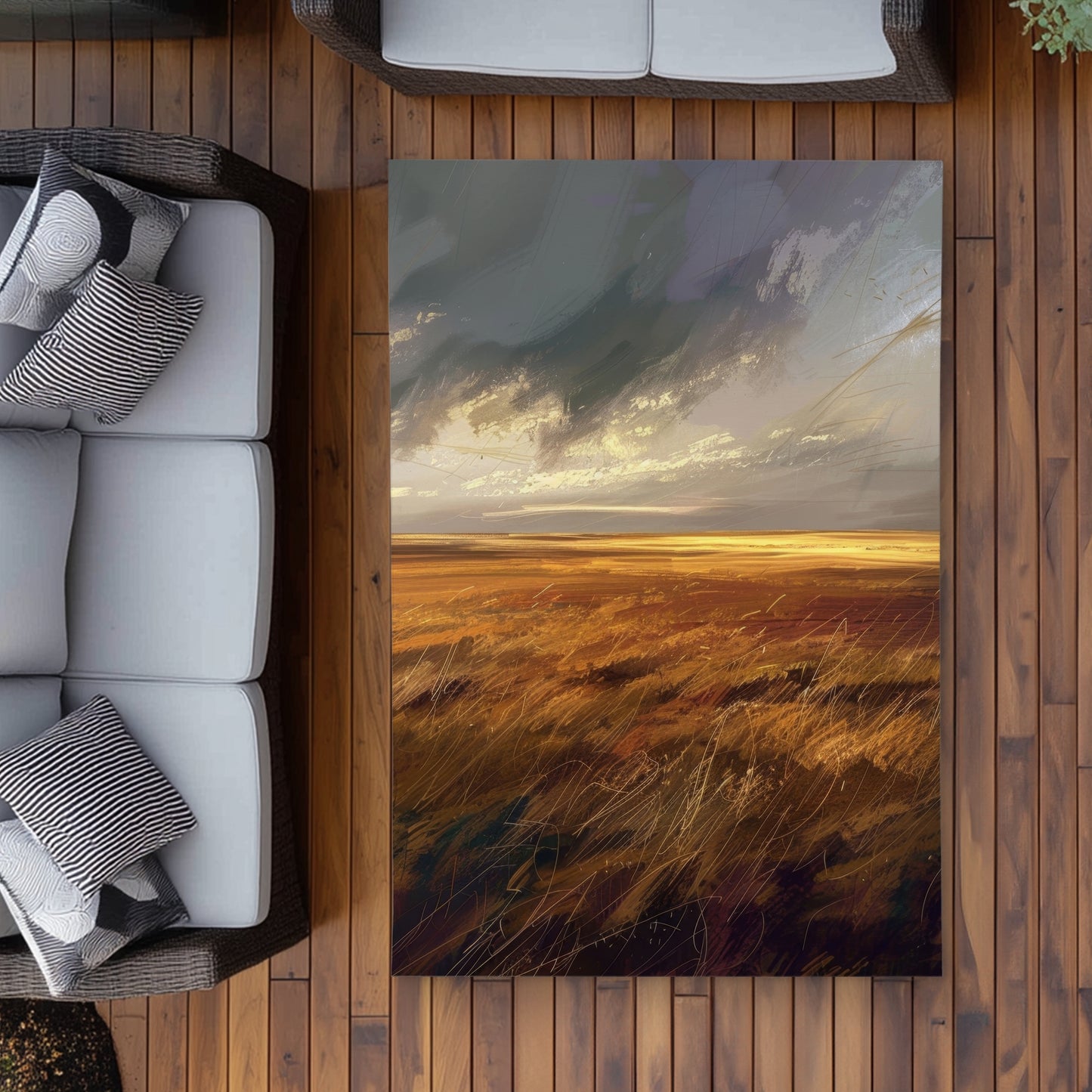 Before the storm - Brown Outdoor Area Rug for Home Decor